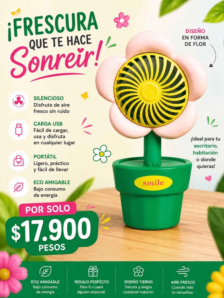 Ventilador con forma de flor