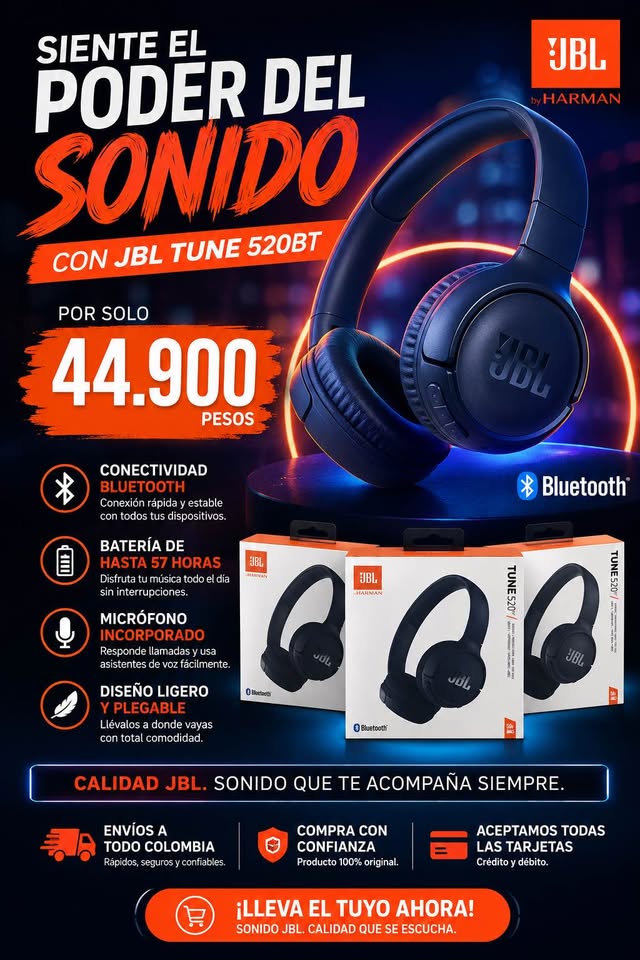 audífonos JBL 520BT